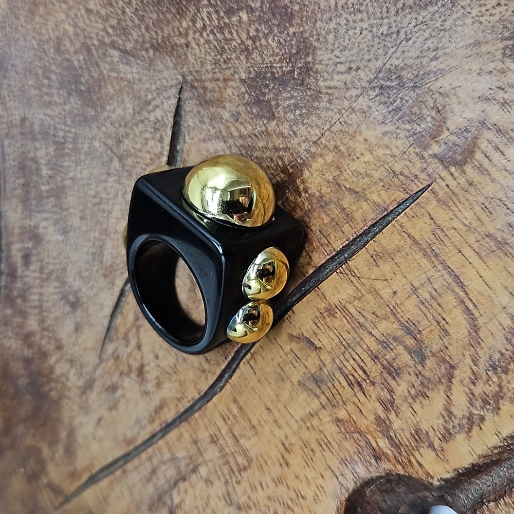 Chunky modern costume jewelry statement ring French style